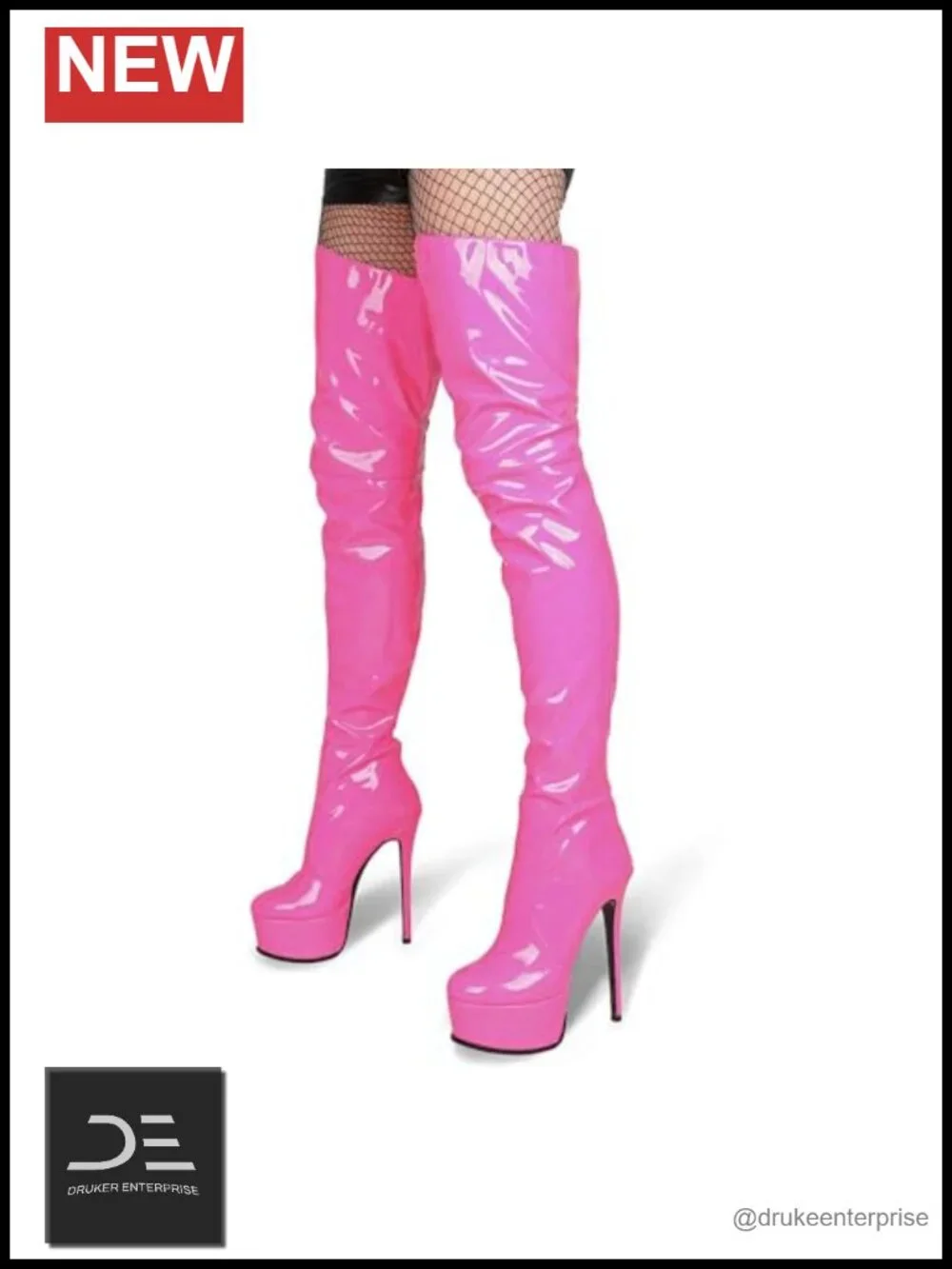 Stiletto Heel Over the Knee Boots Zip Round Toe Faux Leather Party Boots